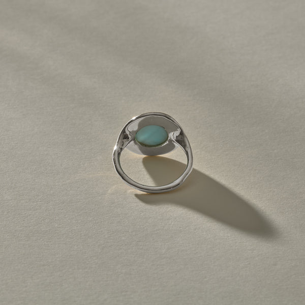 Elysian Larimar Ring | Silver