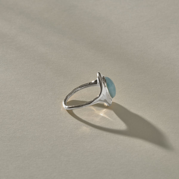 Elysian Larimar Ring | Silver