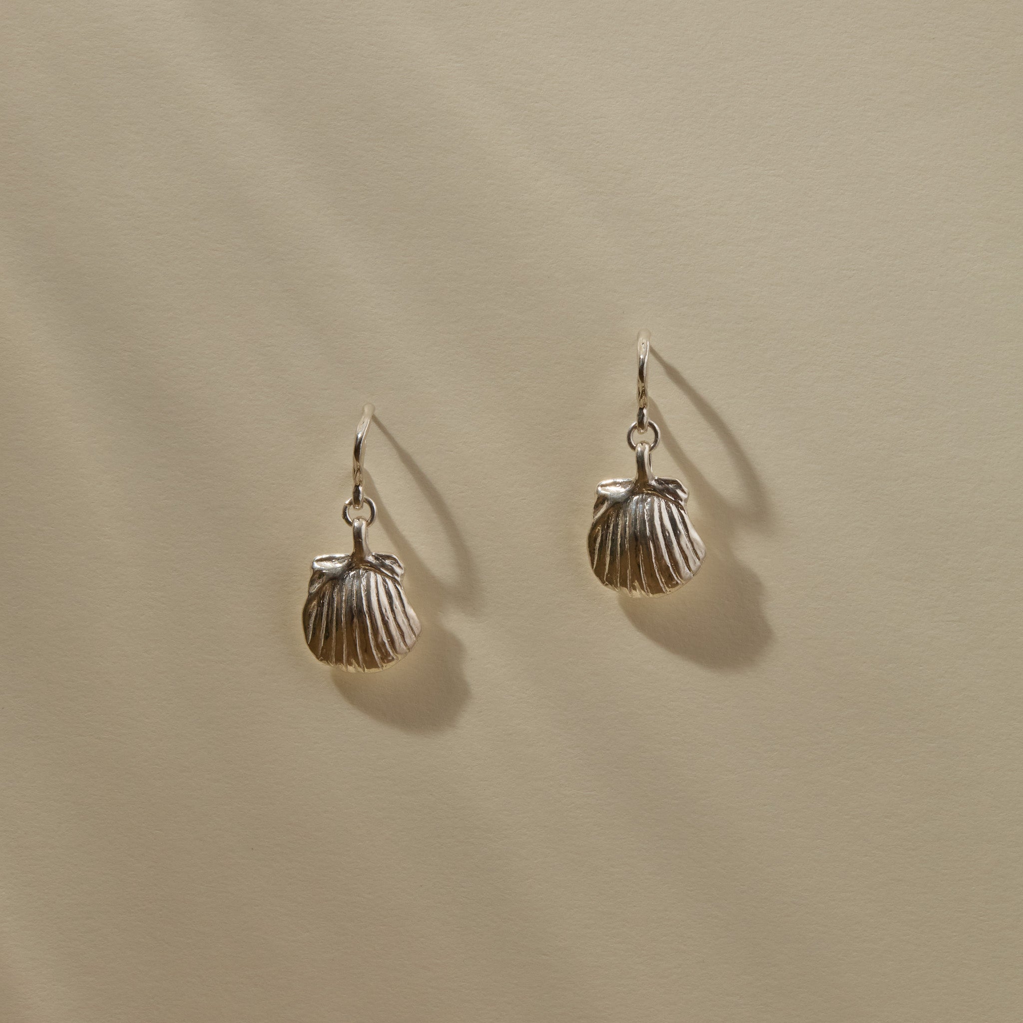Elysian Shell Hoops | Silver