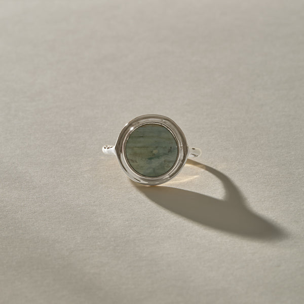 Reverie Jasper Amulet Ring II | Silver