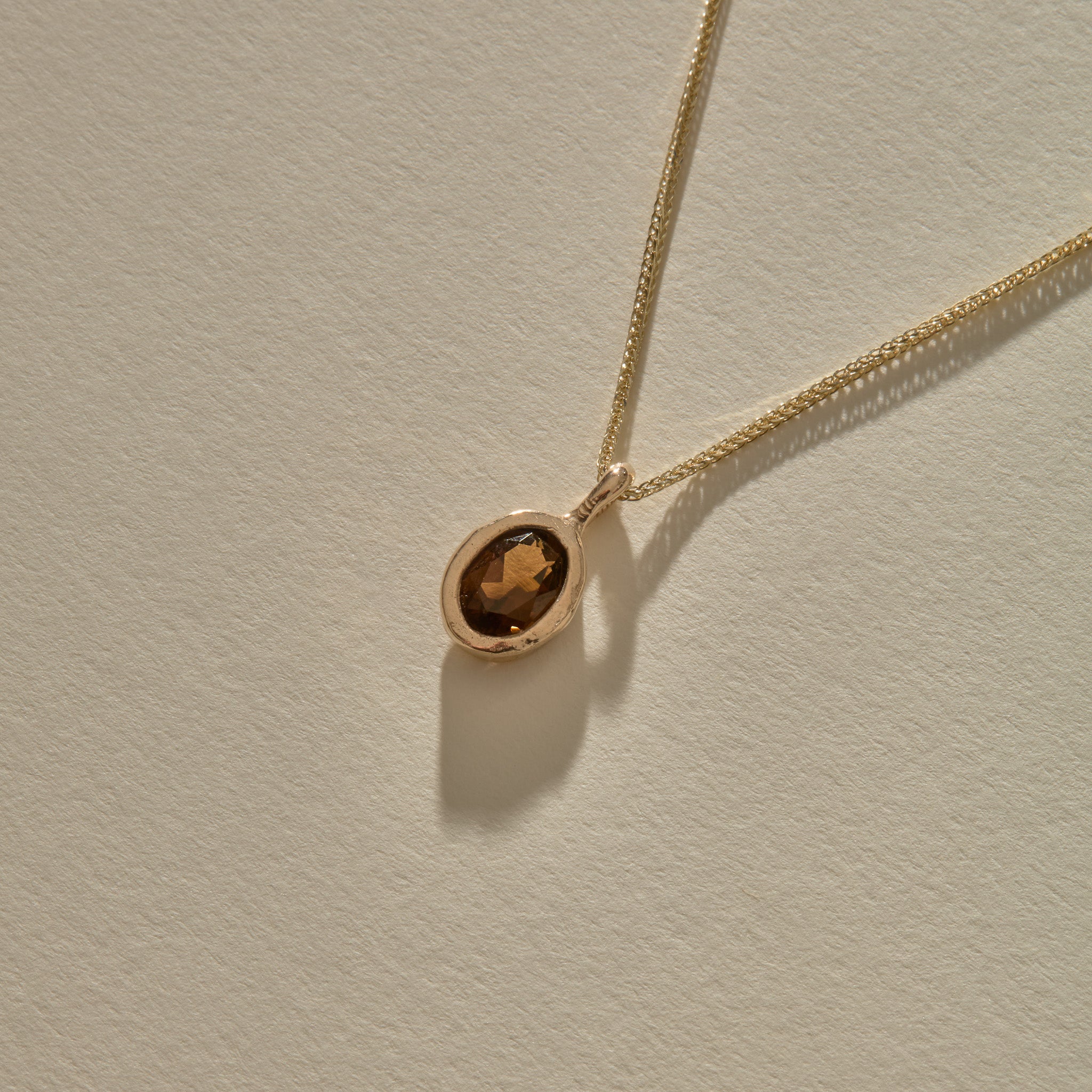 Calypso Smoky Quartz Necklace | Gold