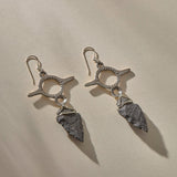Earth Arrowhead Earrings | Bronze
