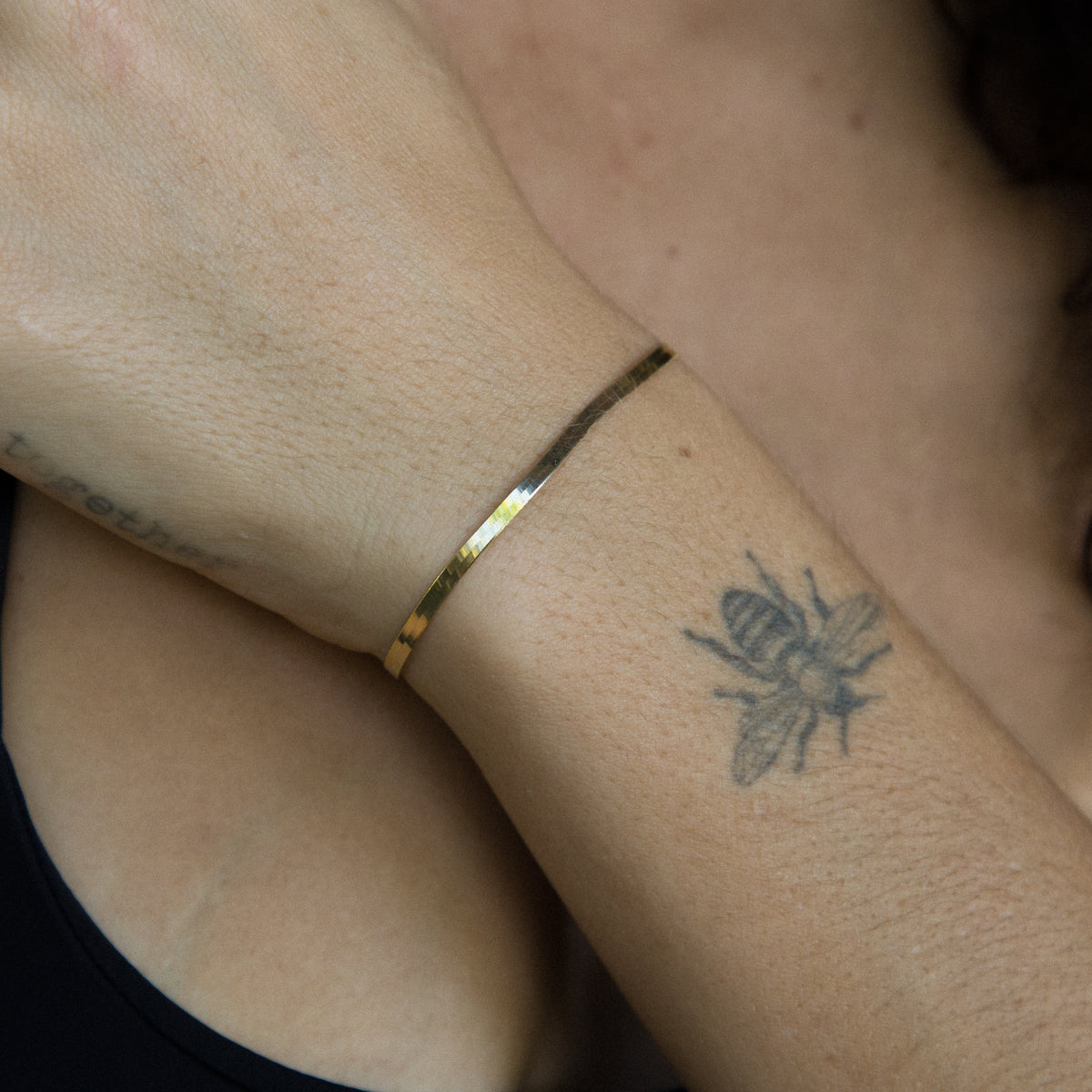 Fehu Herringbone Bracelet | Gold