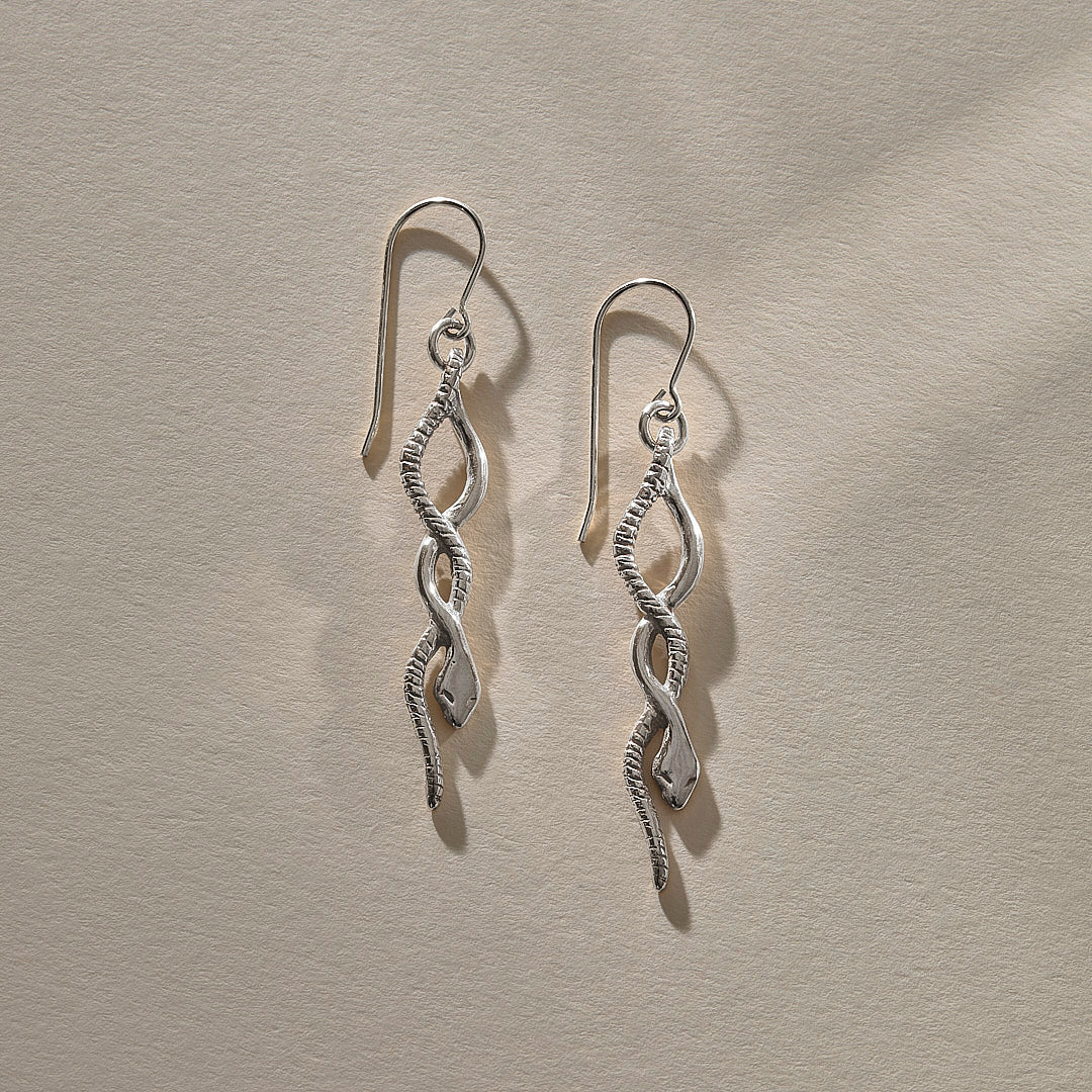 Serpent Earrings | Bronze
