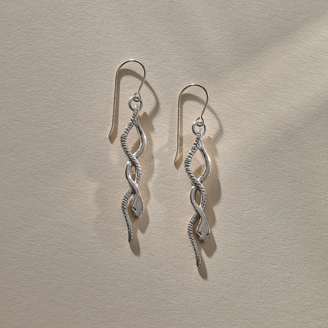 Serpent Earrings | Silver