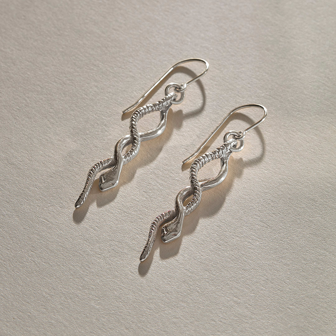 Serpent Earrings | Bronze