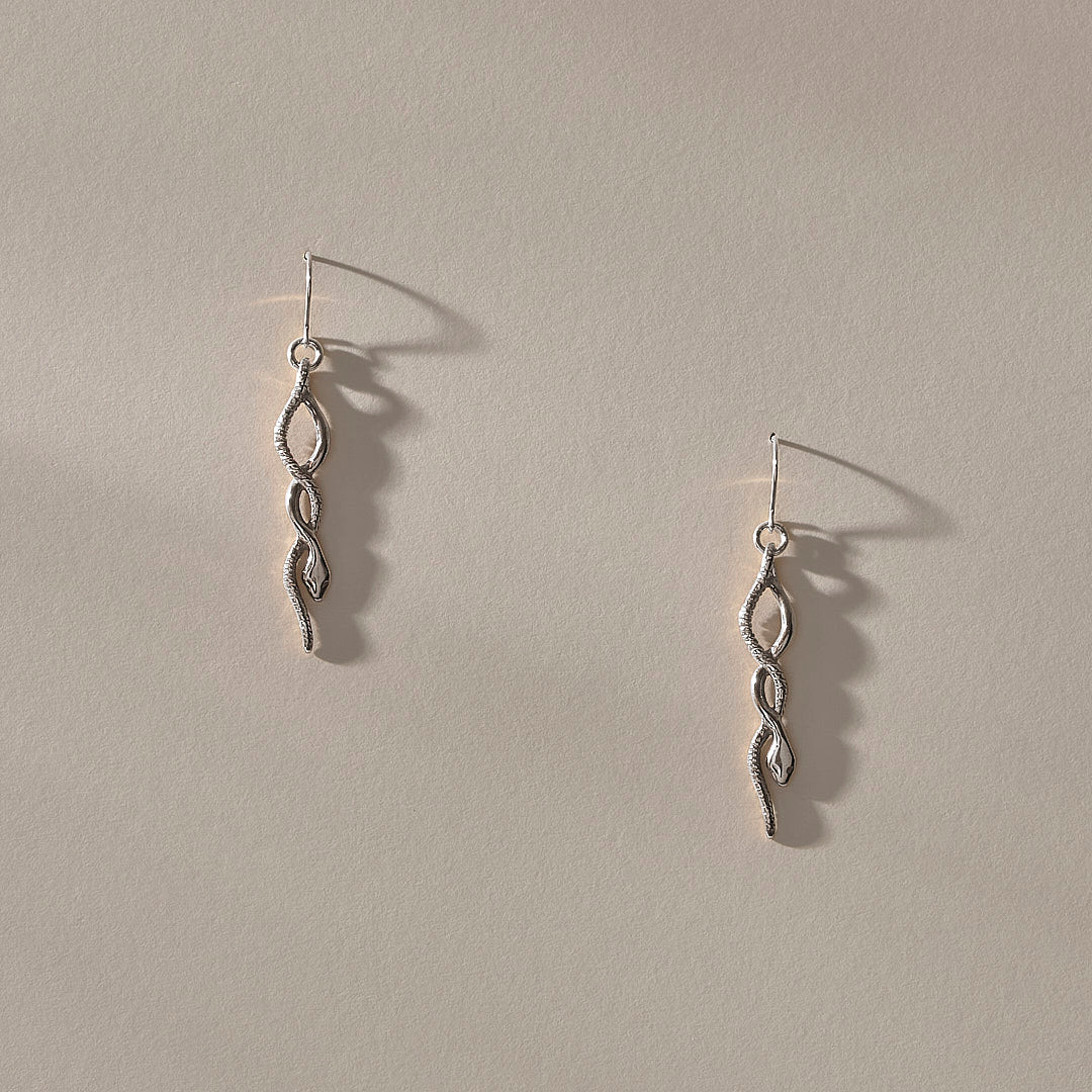 Serpent Earrings | Bronze