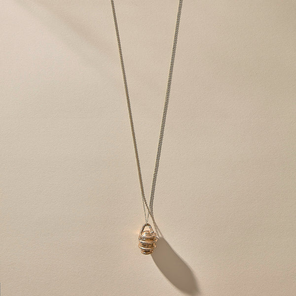 Egg Capsule Necklace | Gold