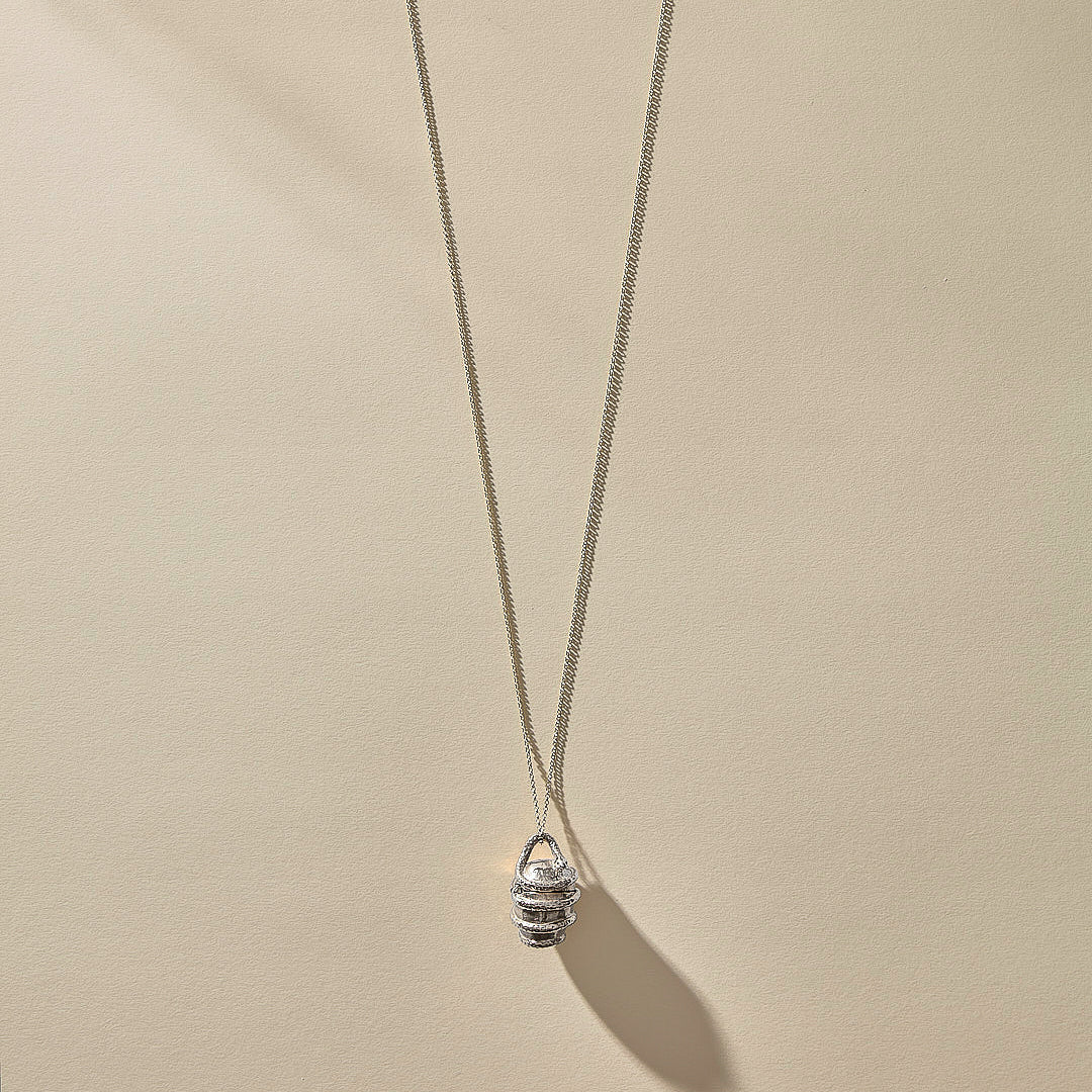 Orphic Egg Capsule Necklace | Silver