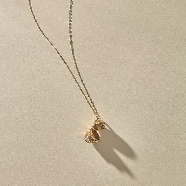 Egg Capsule Necklace | Gold