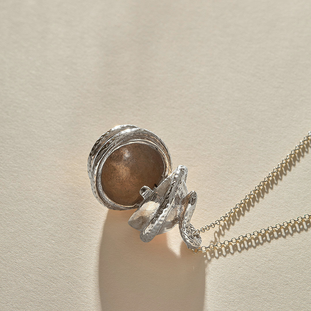 Orphic Egg Capsule Necklace | Silver