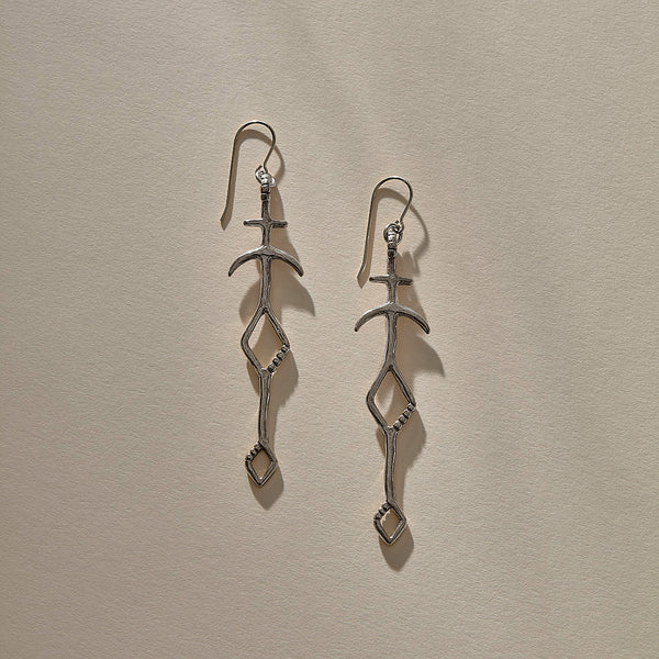 Panah Amulet Earrings | Silver