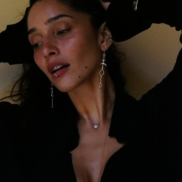 Panah Amulet Earrings | Silver