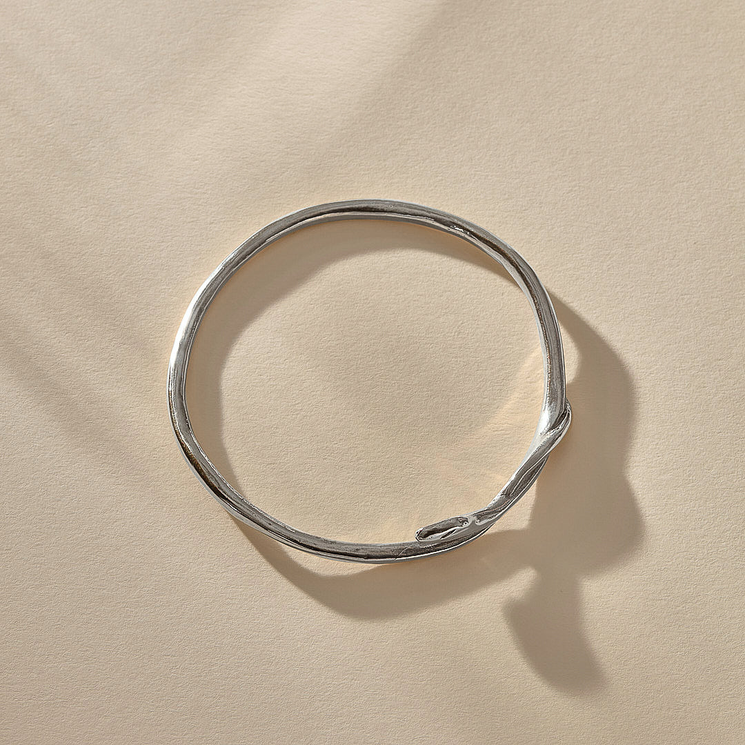 Serpent Bangle | Silver
