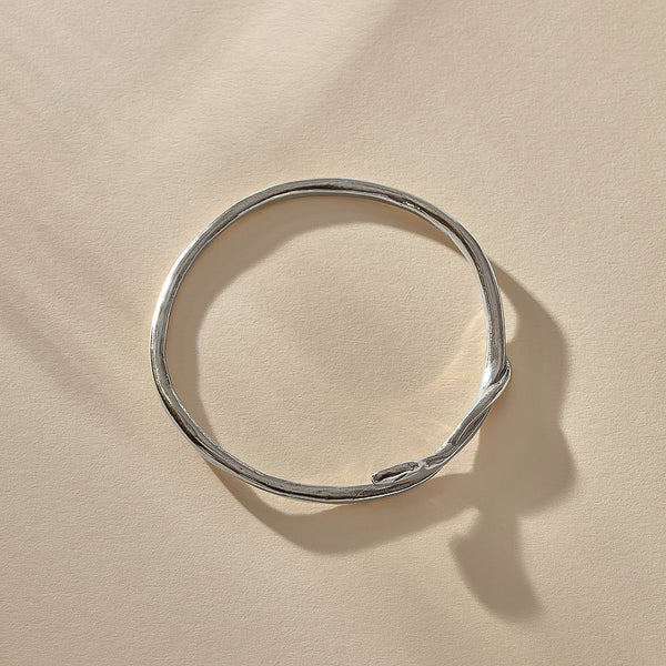Serpent Bangle | Silver