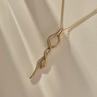 Serpent Amulet Necklace | Bronze