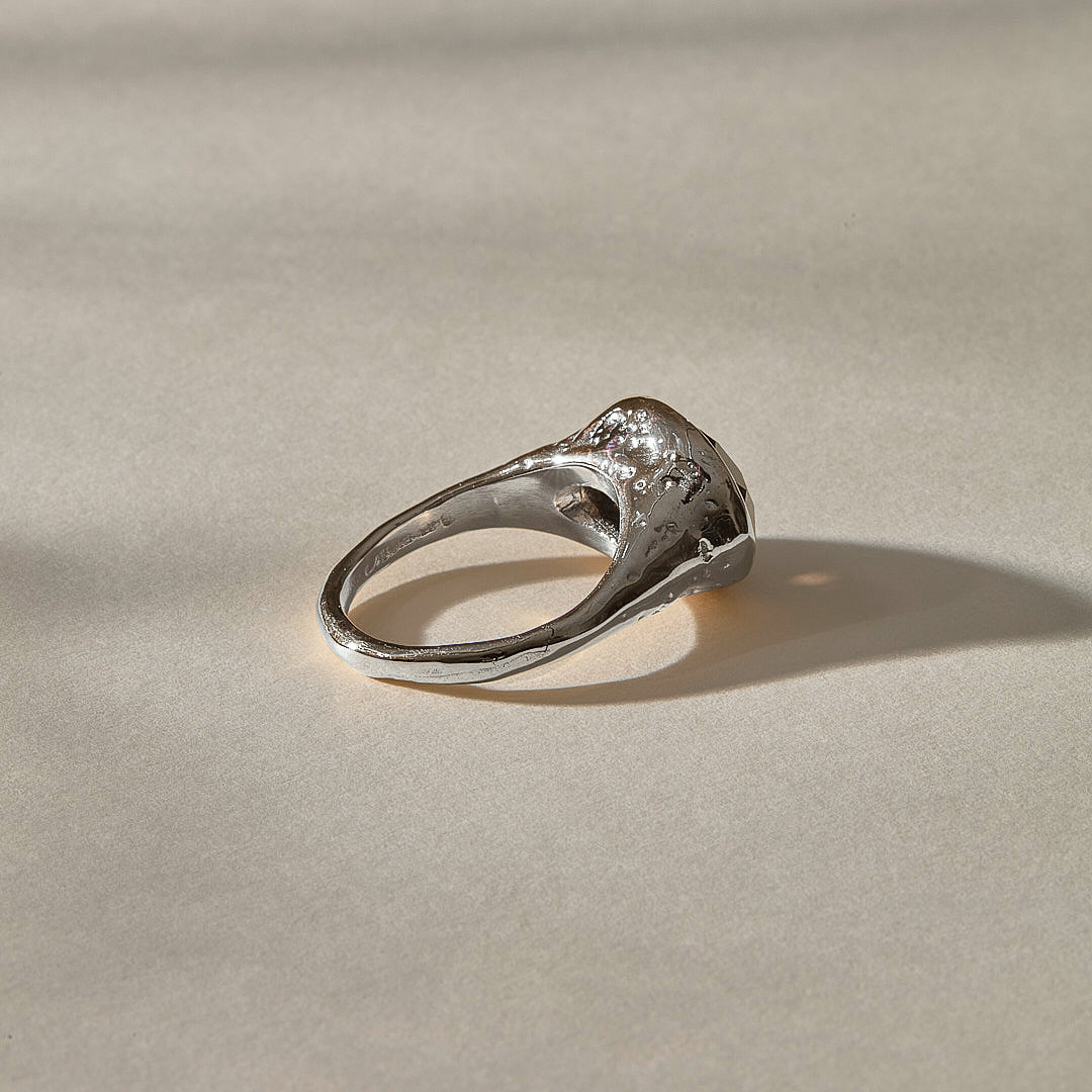 Smoky Quartz Signet Ring | Silver