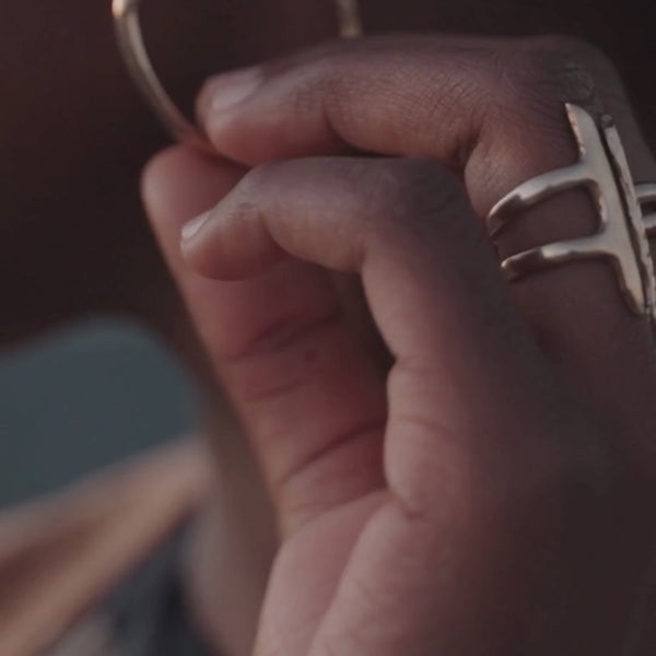 Akash Shield Ring | Gold